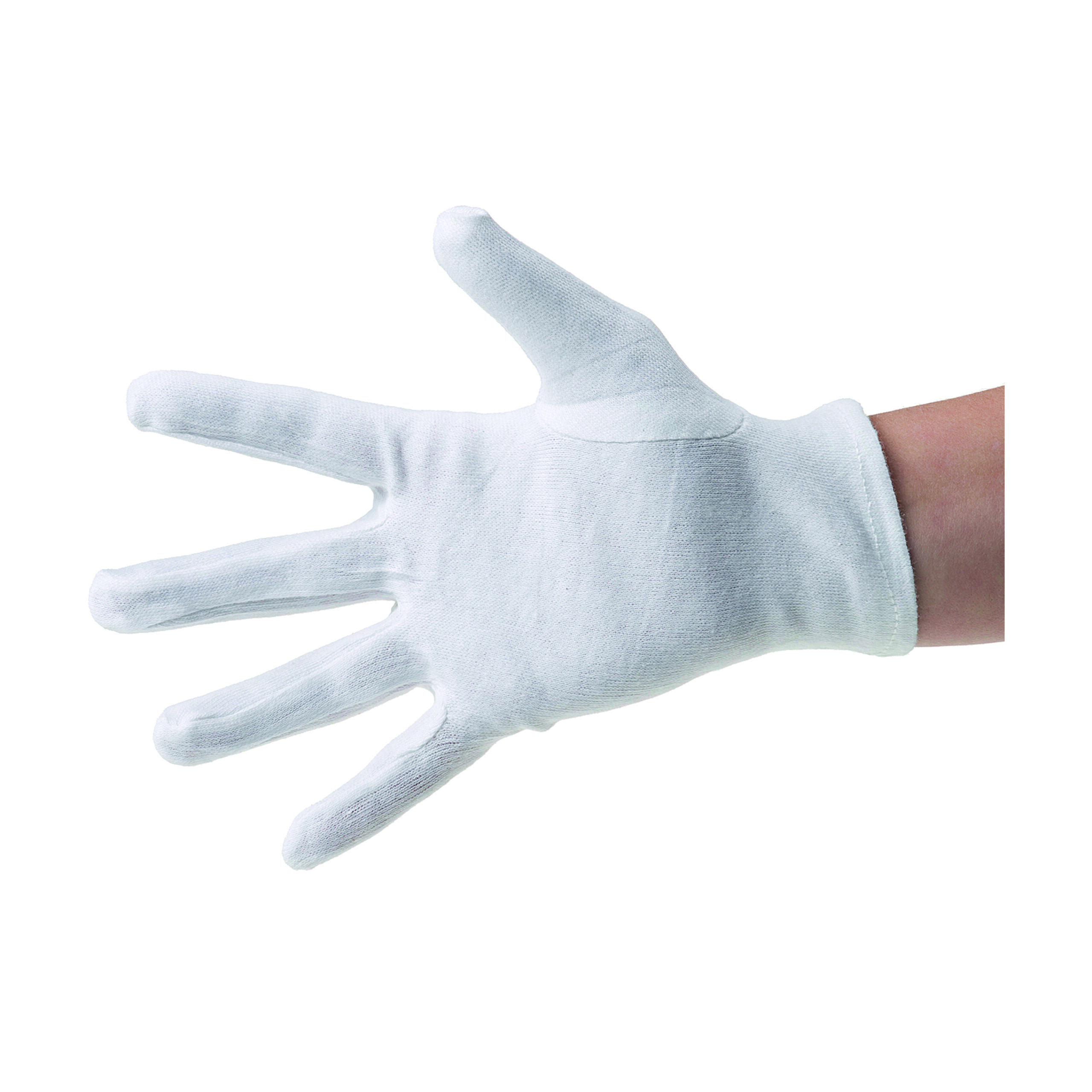 Handschoen katoen tricot wit maat 12 (3XL), 50x12 paar