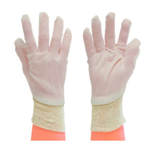 Handschoen katoen tricot 360gr wit 8 (M), 50 x12 paar