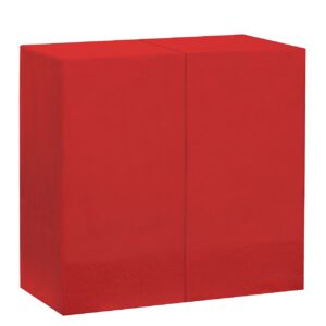 Servet rood 33 x 33 cm 2l 1/8 vouw - 48 x 50 st p/ds