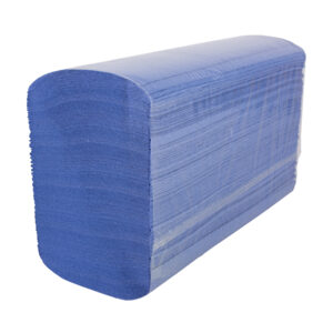 Handdoek 2-lgs blauw cell ZZ-vouw ECOLABEL Doos 18 x 170 vel 22 x 27cm