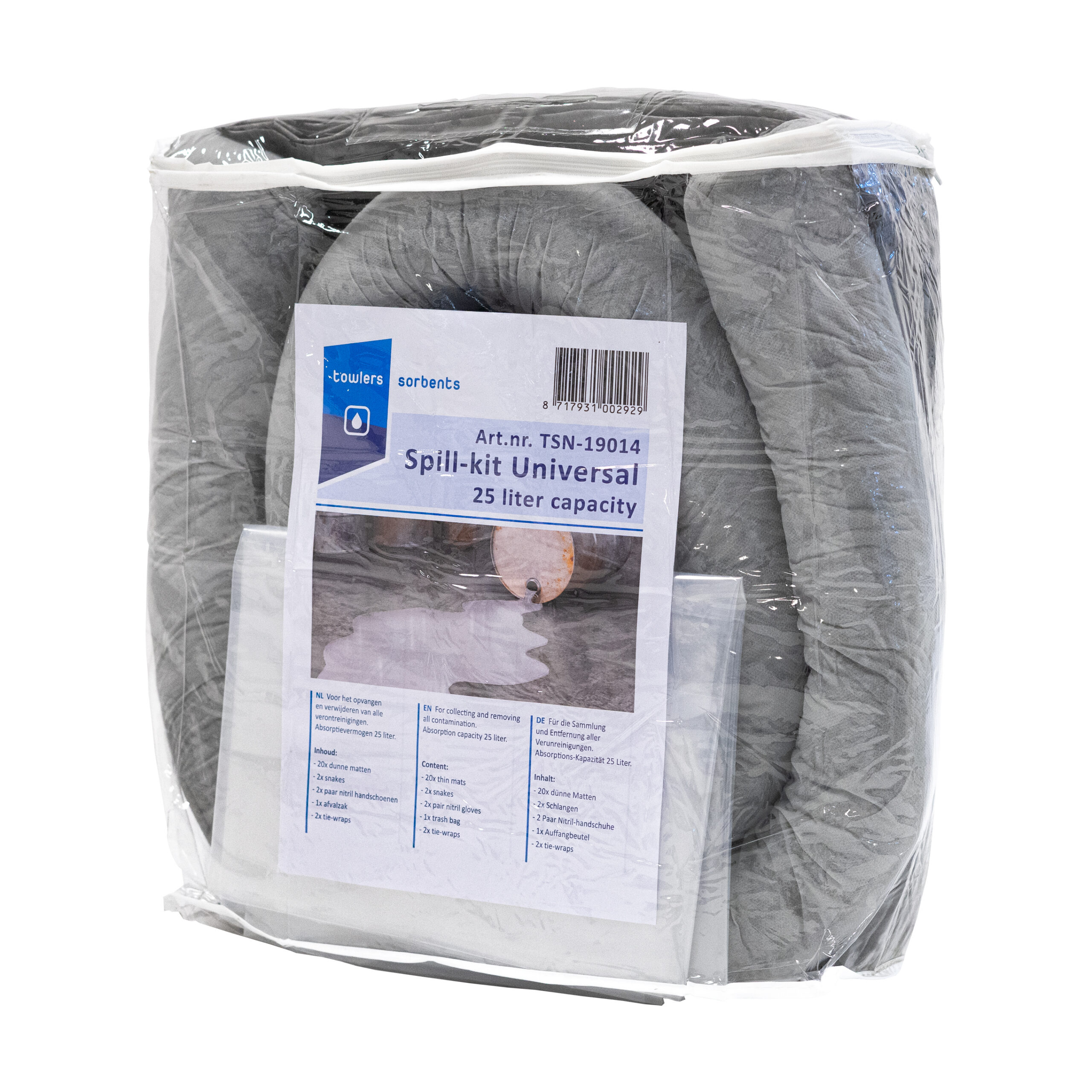 TOWLERS® Universal spillkit grijs 25ltr Per stuk
