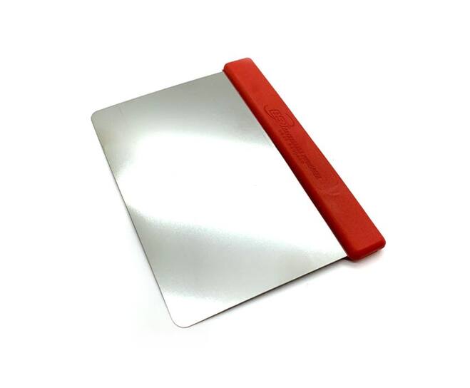 BST detecteerbare flexibele RVS schraper 120x100mm, rood 10st