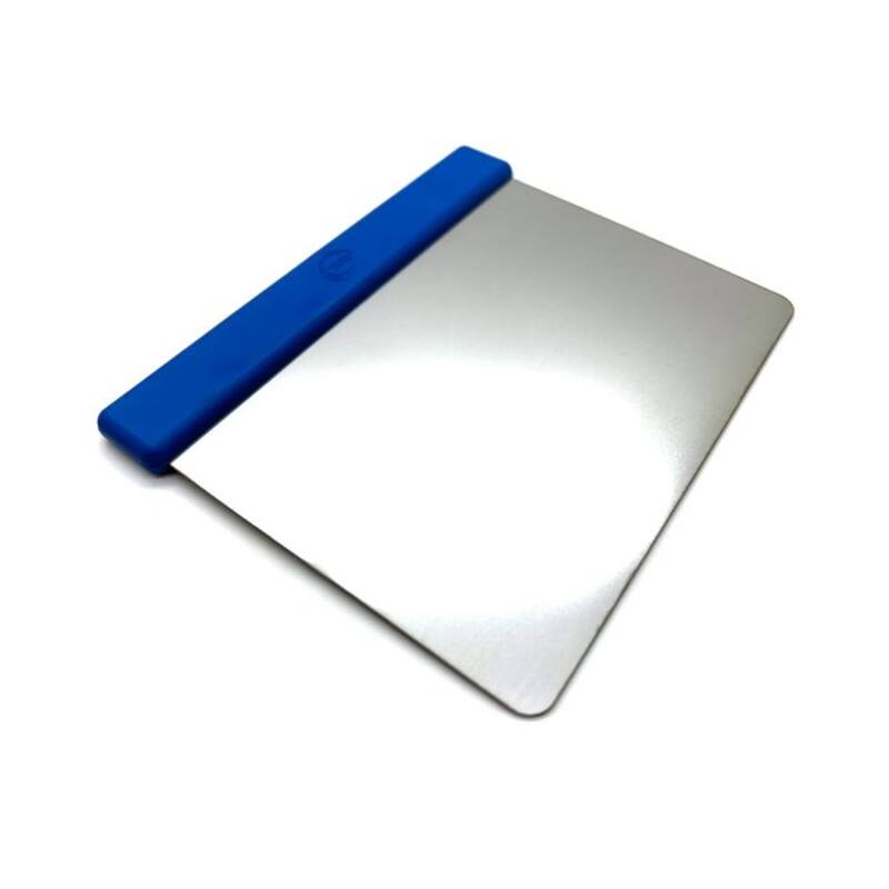 BST detecteerbare stuiijve RVS schraper 150x125mm blauw. 10st.
