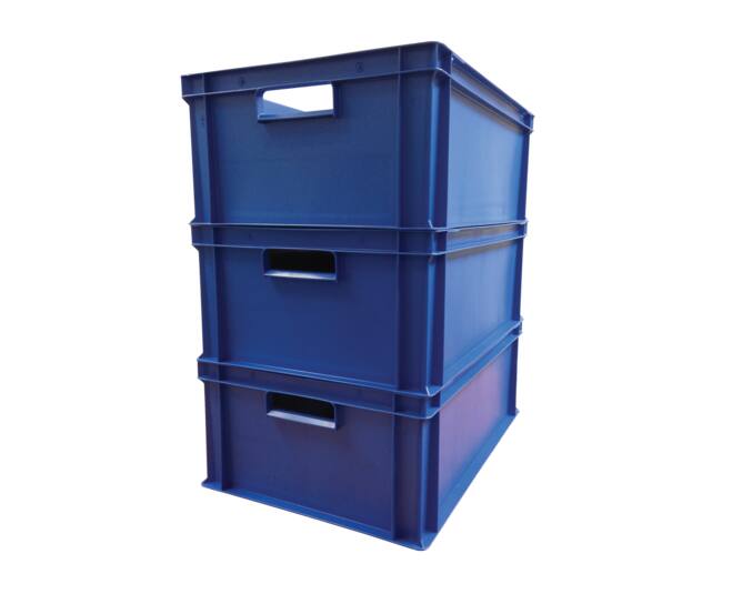 BST Detecteerbare stapelbare opbergbox 60x40x22cm, blauw