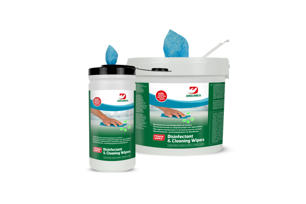 Dreumex Disinfectant and Cleaning Food wipes blauw