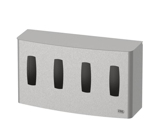 CMT Swoosh handschoen wandhouder Quattro horizontaal gesloten RVS lxbxh: 11.9x54.6x30.8cm