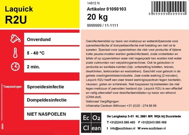 Laquick R2U, can 20 kg