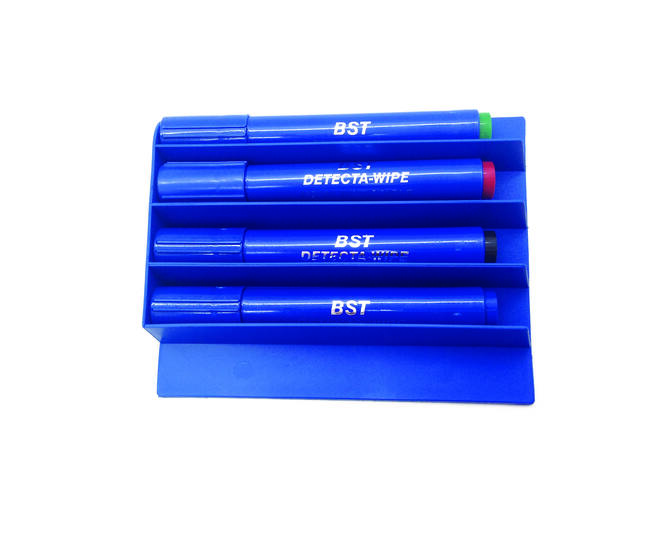 BST detecteerbare maker pen houder, blauw