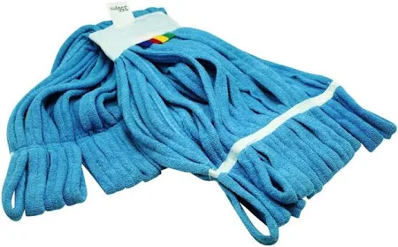 Strengenmop microvezel, blauw 350gr -36cm - gelust op 25cm - pad 13,5cm