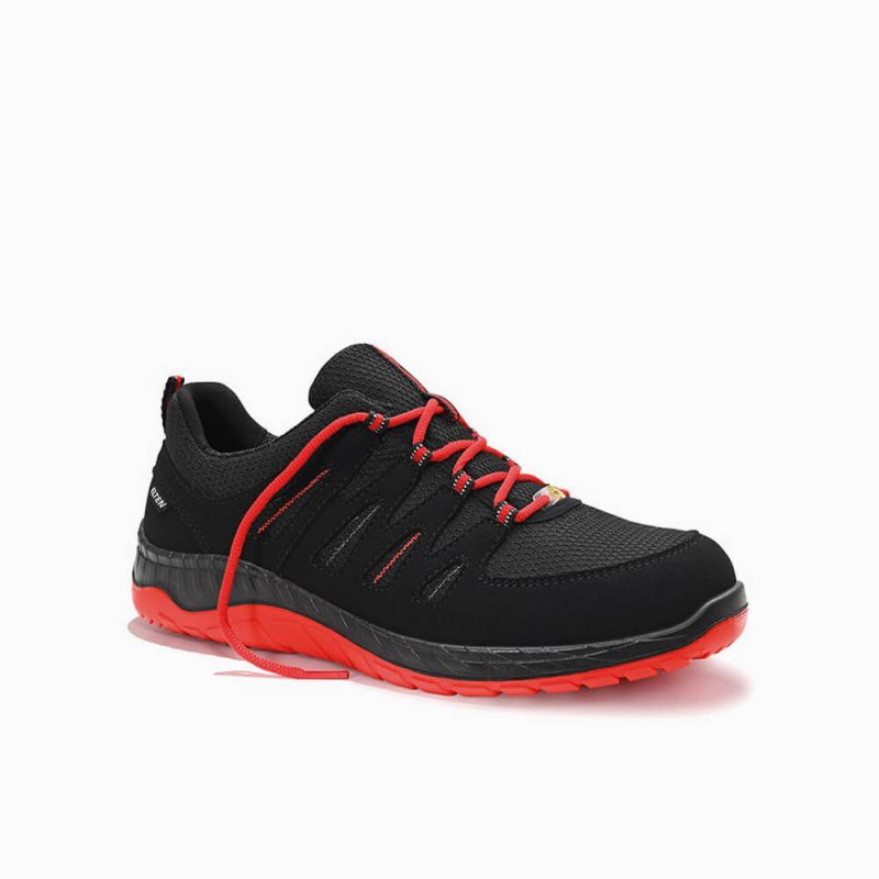 Elten Maddox lage schoen zwart-rood ESD S3, maat 48