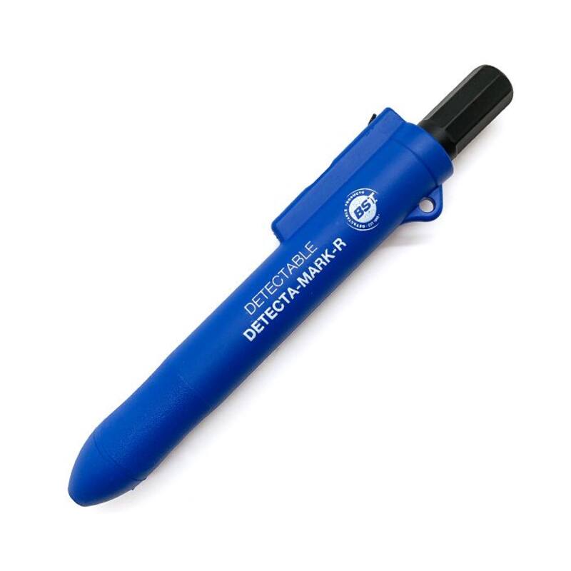 BST intrekbare permenent detecteerbare Marker blauw/zwart, 10 st.
